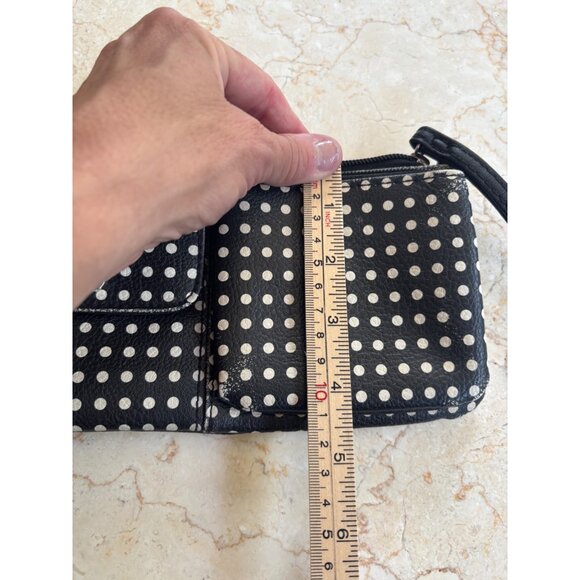 Relic Black & White Polka Dot Wristlet Clutch - Picture 4 of 7